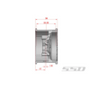 SSD RC SSD00154 2.2" Aluminum D Hole PL Beadlock Wheels Silver (2)