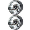 SSD RC SSD00480 Aluminum 1.55" Steel 8 Hole Beadlock Wheels Chrome (2)