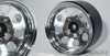 SSD RC SSD00480 Aluminum 1.55" Steel 8 Hole Beadlock Wheels Chrome (2)