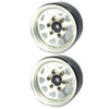 SSD RC SSD00486 Aluminum 1.55" Steel D Hole Beadlock Wheels Silver (2)