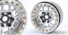 SSD RC SSD00542 Aluminum 1.9" Boxer Beadlock Wheels Silver (2)