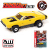 Auto World Thunderjet 1969 Dodge Charger R/T Yellow HO Scale Slot Car