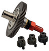 NHX RC Hardened Metal Spur & Pinion Gears Slipper Outdrive for 1/10 Senton Big Rock Granite Vorteks Typhon - Red