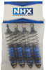 NHX RC Adjustable 106.5mm Alum F/R Shocks (4) for 1/10 Slash Stampede Bandit Arrma -Blue
