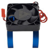 NHX RC 1/8 Side Mount Alum Heatsink with Twin 40mm Cooling Fans  -Blue