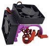 NHX RC 1/8 Side Mount Alum Heatsink with Twin 40mm Cooling Fans  -Purple