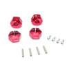 GPM Aluminum Hex Adapters 7mm Thick Red for Traxxas Ford GT 4-Tec 2.0 / 3.0