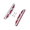 GPM Alum Chassis Nerf Bars (Silver Inlay A Version) Red for Traxxas Hoss 4X4 VXL