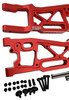 NHX RC Aluminum Front Suspension Arms (2) for 1/8 Traxxas Sledge -Red