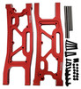 NHX RC Aluminum Rear Suspension Arms (2) for 1/8 Traxxas Sledge -Red