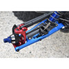 GPM Alum Front Lower Arms Blue + Carbon Fiber Dust-Proof Protection Plate Blue for 1/8 Sledge