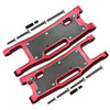 GPM Alum Rear Lower Arms Red + Carbon Fiber Dust-Proof Protection Plate for 1/8 Sledge