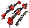 NHX RC Alum Portal Axle w/ Diff Lockers HD Gears Truss Steering Knuckle For Axial SCX10 I / II / III -Red