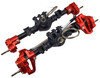 NHX RC Alum Portal Axle w/ Diff Lockers HD Gears Truss Steering Knuckle For Axial SCX10 I / II / III -Red