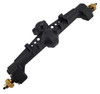 NHX RC Complete Plastic Rear Axle w/Steering Links & Servo Mount for SCX24 -Black