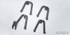 SSD RC SSD00384 Aluminum Shock Hoops Set Black (4) for SCX10 II