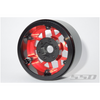 SSD RC SSD00538 1.9" Aluminum Boxer Beadlock Wheels Red (2)