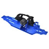 GPM Alum Chassis Plate w/Servo Mount + Battery Comp+ Motor Base Blue for Sledge