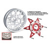 GPM Aluminum 7075 Rear Wheel Pattern Buckle Black for Losi 1/4 Promoto-MX