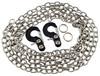NHX RC Alum Premium Winch Hook w/ Silver Tow Chain for 1/10 Crawler -Black