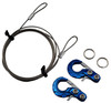 NHX RC Alum Premium Winch Hook w/ Steel Winch Cable for 1/10 Crawler -Blue