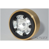 SSD RC SSD00464 1.0" Aluminum / Brass D Hole Beadlock Wheels Silver (2)