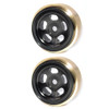 SSD RC SSD00503 1.0" Aluminum / Brass 5 Hole Beadlock Wheels Black (2)