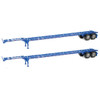 Walthers 949-4601 53' Container Chassis (2-Pack) Blue HO Scale