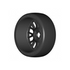 GRP GTX04-XM5 1:8 GT T04 SLICK XM5 Medium Tire w/ 20 Spoked Flex Black Wheel (2)