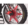 GPM Aluminum 7075 Front & Rear Wheel Pattern Buckle Red for Losi 1/4 Promoto-MX