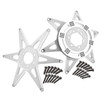 GPM Aluminum 7075 Front & Rear Wheel Pattern Buckle Silver for Losi 1/4 Promoto-MX