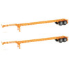 Walthers 949-4602 53' Container Chassis (2-Pack) Orange HO Scale