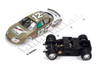 Auto World Super III 2008 Dodge Charger Stock Car Gold HO Scale Slot Car