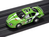 Auto World Super III 2008 Dodge Charger Stock Car Green HO Scale Slot Car