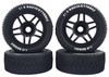 NHX RC 1/8 On-Road Buggy Tires with Wheels Rims 17mm Hex 4pc