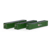Athearn ATH17308 53' Stoughton Containers - Hub Group # 1 (3-Pack) N Scale