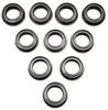 NHX RC Flanged Steel Ball Bearings 1/4x3/8x1/8 in, 10 pcs, Metal Shielded