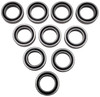 NHX RC Steel Ball Bearings 10x16x4mm, 10 pcs, Rubber Sealed, PTFE Coated