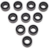 NHX RC Steel Ball Bearings 3x6x2.5mm, 10 pcs, Rubber Sealed, PTFE Coated