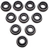 NHX RC Flanged Steel Ball Bearings 4x8x3mm, 10 pcs, Rubber Sealed, PTFE Coated