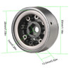 GPM Aluminum 1-Inch Beadlock Wheel Rims Set (8 Poles) Silver for 1/18 TRX4M