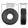 GPM 1.0 Inch High Adhesive Rubber Tires 62x20.5mm w/Foam Inserts for 1/18 TRX4M