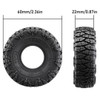 GPM 1.0 Inch High Adhesive Rubber Tires 60x22mm w/Foam Inserts for 1/18 TRX4M