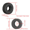 GPM 1.0 Inch Adhesive Crawler Rubber Tires 58x20.5mm w/Foam Insert for 1/18 TRX4M