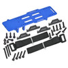 GPM Alum 7075 Battery Compartment w/ESC & Receiving Bracket Blue for Losi 1/18 Mini LMT