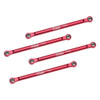 GPM Racing Aluminum 7075 Lower 4-Link Bar Set Red for Losi 1/18 Mini LMT