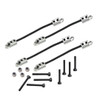 GPM Front & Rear Suspension Travel Limit Straps Silver for Losi 1/18 Mini LMT