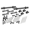 GPM Aluminum 7075 Front & Rear Sway Bar Set Black for Losi 1/18 Mini LMT