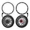 GPM Aluminum 7075 Front Wheel Reinforcement Rings Set Black for Losi 1/4 Promoto-MX