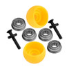 GPM Upgrades Side Wheel Replacement Lean Bar Wheel Set Yellow for 1/4 Promoto-MX